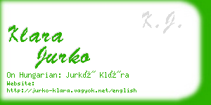 klara jurko business card